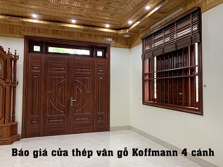 cửa thép vân gỗ koffman giá bao nhiêu